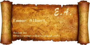 Emmer Albert névjegykártya